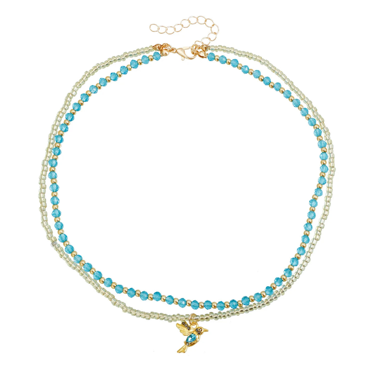 Fashion Bird Animals Sweet Elegant Necklaces for Girls Trendy Stylish Beads Jewellry Suits for Women Ladies Female Accessories