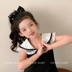Girls Black Large Dots Bowknot Barrette Clips Elegant Fashion Wholesale in Stock Hairpins Accessories for Kids Daily School Use