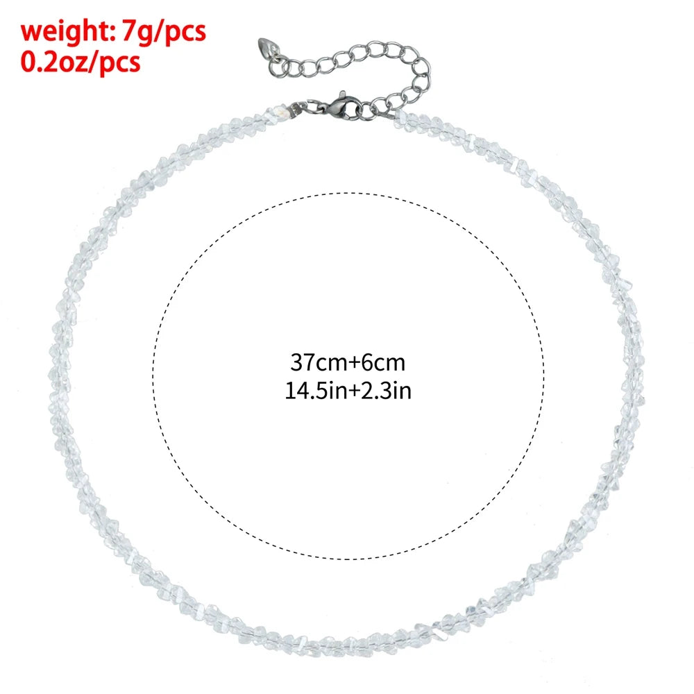 Fashion Simple Beads Trendy Refines Necklaces for Girls Sweet Cute Charms Jewelry for Women Lady Teenager Accessories Wholesale