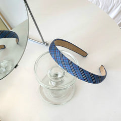 Kids Solid Color Plaid Wide Headbands Elegant Fashion Wholesale in Stock Hairbands Accessories for Children Daily School Sports