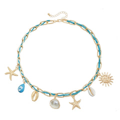 Fashion Sea Ocean Shell Star Necklaces for Girls Sweet Elegant Stylish Glamorous Jewelry for Women Ladies Accessories Wholesale