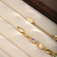 Fashion Copper 18K Gold Bracelets for Girls Crystal Sweet Jewelry for Women Ladies Wholesale Low MOQ Chinese Manufacturer
