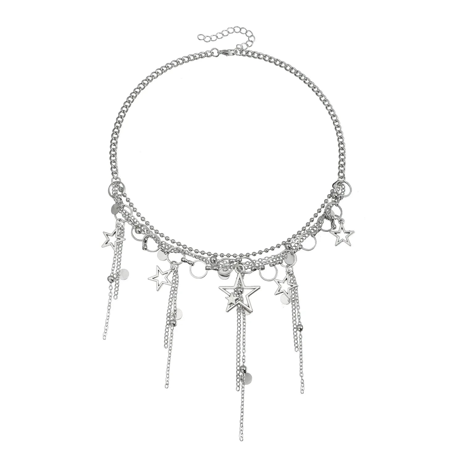 Fashion Sweet Tassel Star Elegant Necklaces for Girls Dainty Glamorous Charms Jewelry for Women Ladies Accessories Wholesale