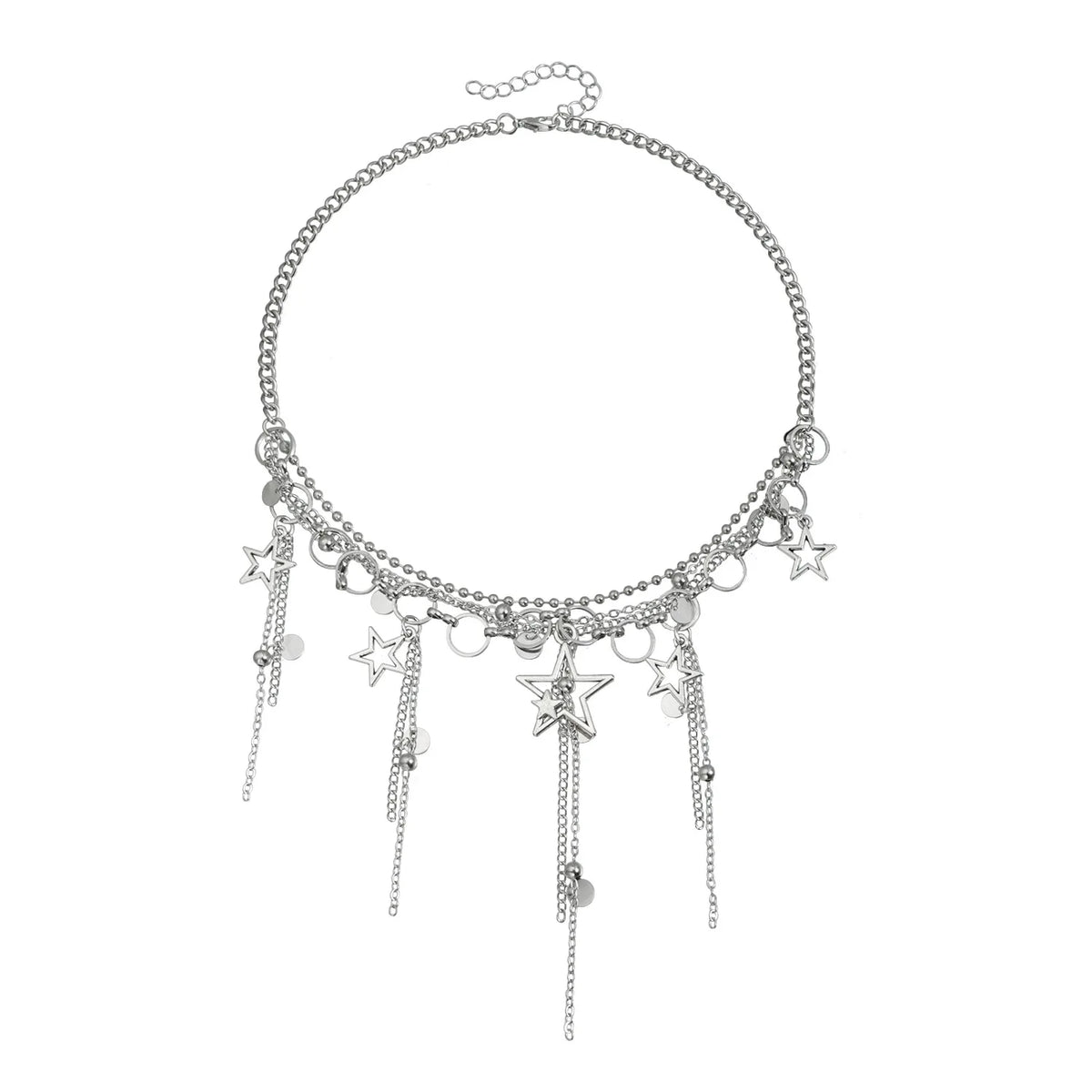 Fashion Sweet Tassel Star Elegant Necklaces for Girls Dainty Glamorous Charms Jewelry for Women Ladies Accessories Wholesale