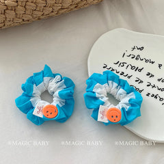 Girly Aesthetic Color Blocked Thick Thin Hair Scrunchies Fashion Sweet Lovely in Stock Hair Ties Accessories for Children Daily