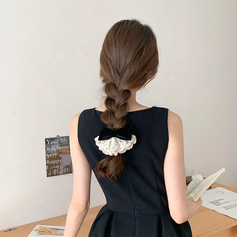 Fashion Sweet Elegant Bowknot Dress Hair Clips for Girls French Style Graceful Barrettes for Women Ladies Hair Accessories