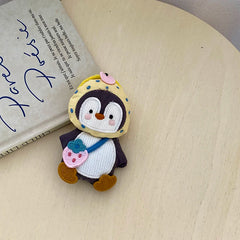 Cute Sweet Penguin Animals Hair Ties for Baby Girls Kawaii Fashion Trendy Stylish Scrunchies for Kids Children Hair Accessories