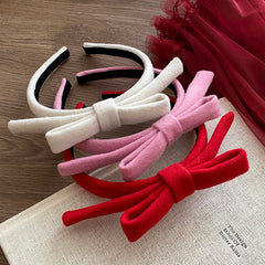 Classic Bowknot Headband for Women Girls Fashion Trendy Stylish Hair Accessories Solid Color Sweet Cute