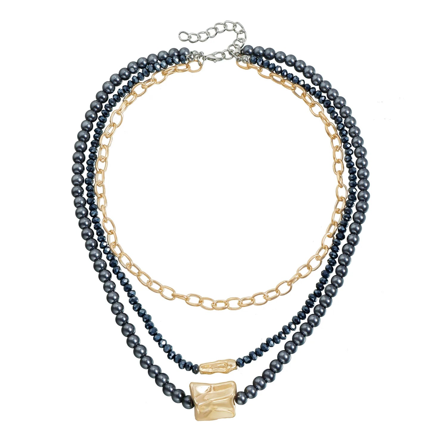 Fashion Layered Wearing Sexy Luxury Necklaces for Girls Elegant Earrings Jewelry Suits Sets for Women Ladies Accessories Chic
