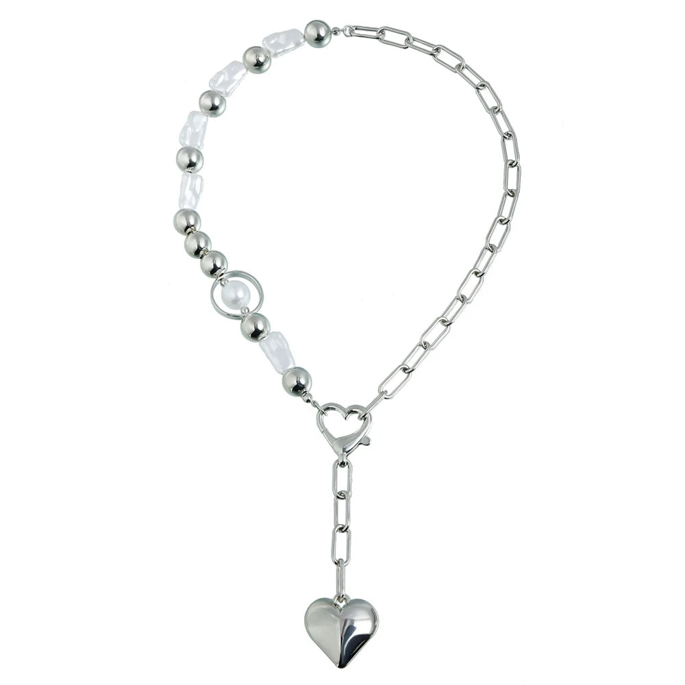Fashion Beads Heart Shaped European and American Style Bold Glamorous Jewelry for Women Ladies Female Accessories Wholesale