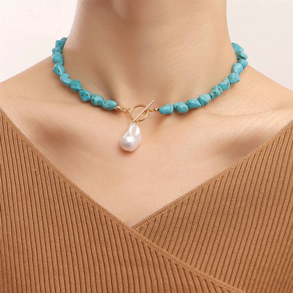 Fashion Simple Colorful Beads Necklaces for Girls Sweet Cute Kawaii Glamorous Jewelry for Women Ladies Accessories Wholesale