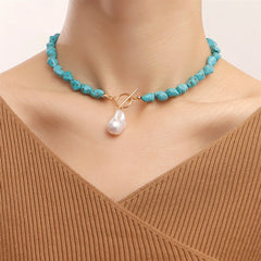 Fashion Simple Colorful Beads Necklaces for Girls Sweet Cute Kawaii Glamorous Jewelry for Women Ladies Accessories Wholesale