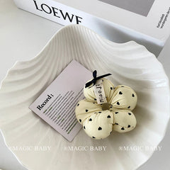 Hot Sale Solid Color Heart Dots Bowknot Hair Tie Alligator Clips Fashion Sweet in Stock Scrunchy Hairpins Accessory Set for Kids