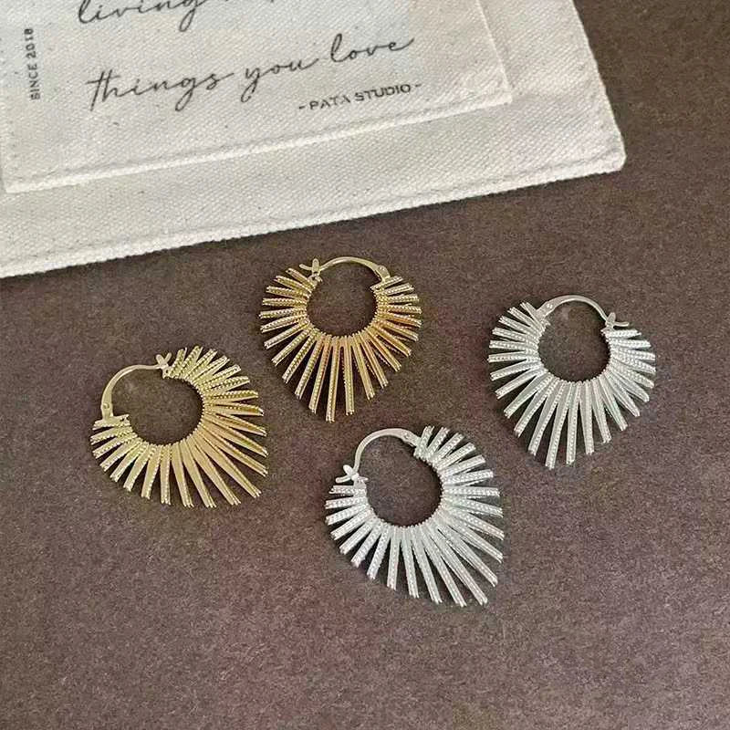 Women Solid Color High Quality Hoop Earring Fashion Chic Luxurious Dainty Charms Wholesale Jewel Accessories for Female Causal