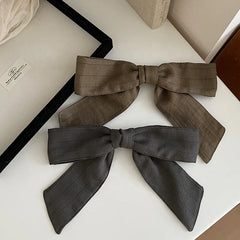 Fashion Trendy Large Bowknot Solid Color Hair Clips for Girls Simple Minimalistic Barrettes for Women Ladies Hair Accessories