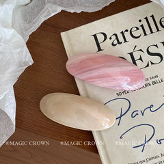 Women's Elegant Vintage French Acetate Hair Snap Clips Simple Fashion Hairpins Claws for Daily Use and Party Accessory