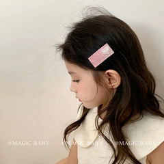 Fashion Sweet Heart Shaped Polka Dot Hair Clips for Baby Girls Elegant Lace Snap Clips for Kids Children Hair Accessories Chic