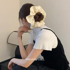 Classic Solid Color Simple Minimalistic Scrunchies for Girls Sweet Fashion Hair Ties for Women Ladies Hair Accessories in Stock