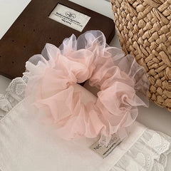 Hot Sale Women's Hair Ties Accessory Summer Spring Trendy Elegant Wholesale Stock Solid Color Lightweight Large Scrunchies
