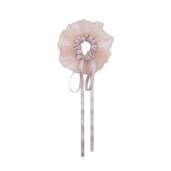 Fashion Lace Ribbon Scrunchies for Girls Elegant Graceful Chic Trendy Hair Ties for Women Ladies Hair Accessories in Stock