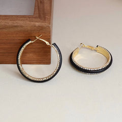 Fashion Simple Glitter Dainty Hoop Earrings for Girls Elegant Sweet Glamorous Stylish Jewelry for Women Ladies Accessories