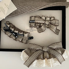 Elegant Lace Ribbon Barrette with Bow and Ruffles Hair Clips for Women Original Design Banana Clip Fashion Hair Accessories Bulk