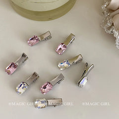 Super Sparkly Rhinestone Hair Clip for Bangs Small Alligator Duckbill Clip Sweet Hair Accessories for Women Girls Flyaway Hair