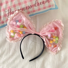 Large Oversize Exaggerated Bowknot Head Band for Girls Princess Style Cute Sweet Hair Band for Women Ladies Hair Accessories