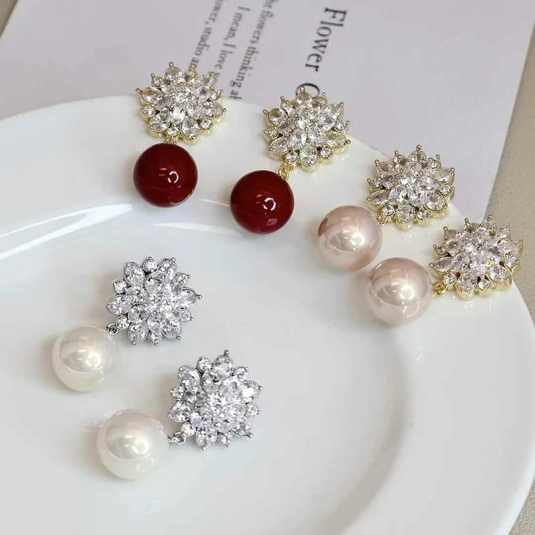 Fashion Sweet Elegant Art Deco Imitation Pearl Drop Earrings for Girls Trendy Stylish Jewelry for Women Ladies Accessories Chic