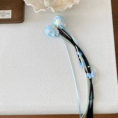 Wholesale Small 5cm Size Cute Girly Butterfly Ribbon Wig Braid Decorative Hair Claw Clips Sweet Children's Hairpins Accessories