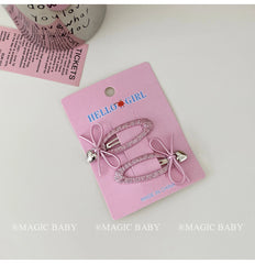 Solid Color Simple Bowknot Hair Clips for Baby Girls Fashion Chic Snap Clips for Kids Children Teens Hair Accessories in Stock