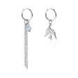 earrings in steel color