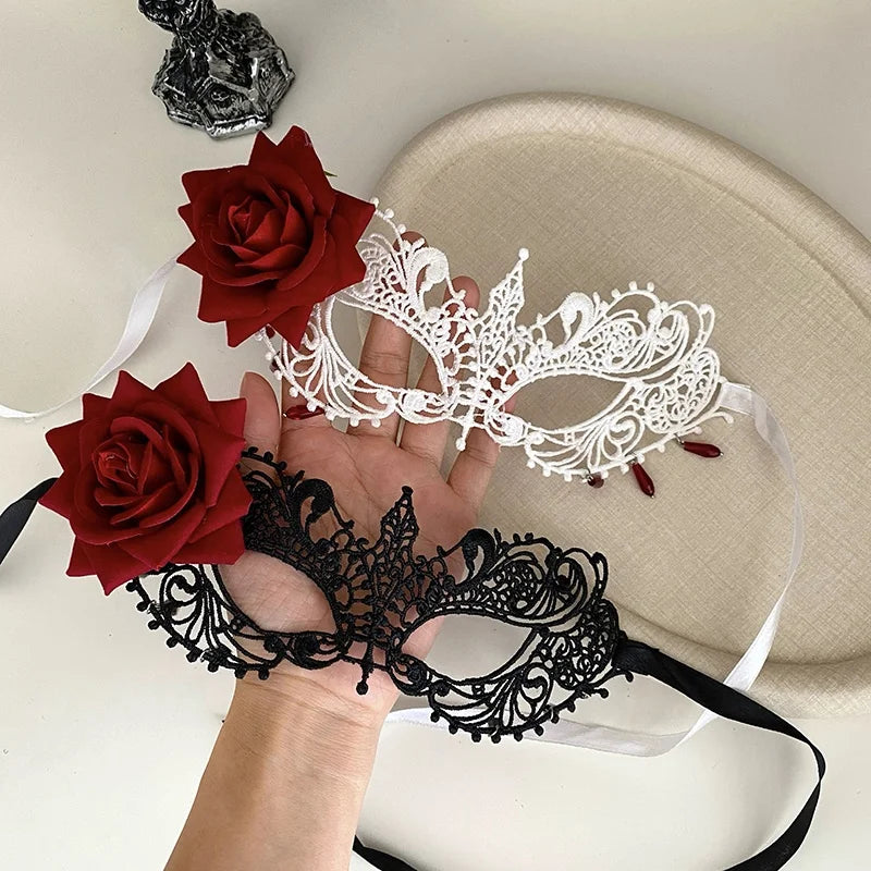 Women 2025 Hot Sale Halloween Festival Celebration Rose Solid Color Ribbon Glasses Customized Bulk Order in Stock Accessories