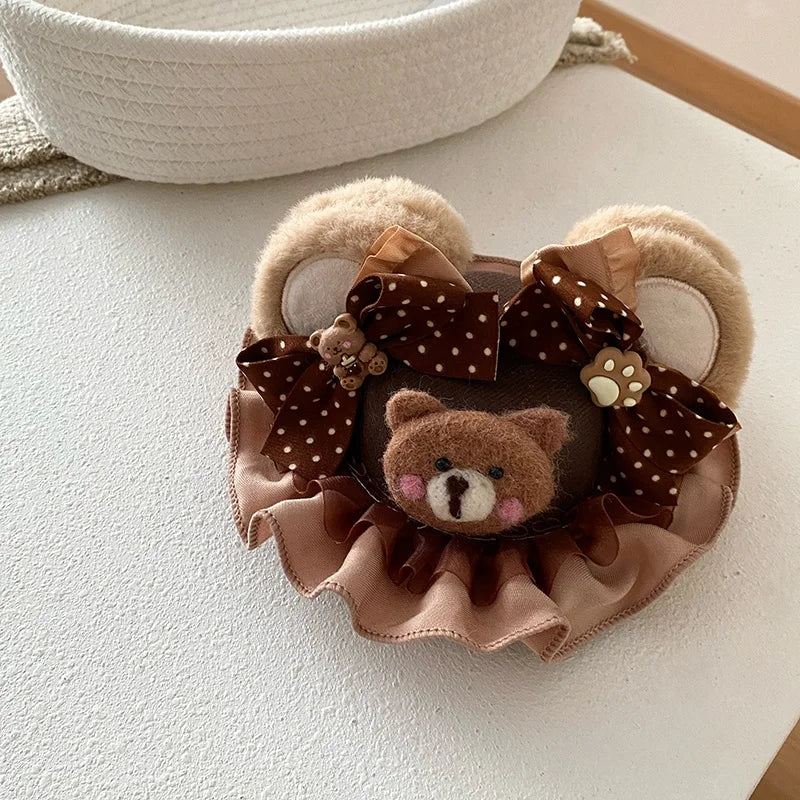 Fashion Animals Bear Polka Dot Hair Clips for Baby Girls Sweet Hat Alligators for Kids Children Hair Accessories in Stock Chic