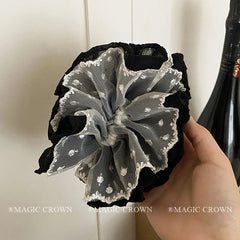 French Vintage Scrunchy Women's Fashion Extra Strong Elastic Hair Ties High Quality Creative Design for Daily Use Sweet Hair