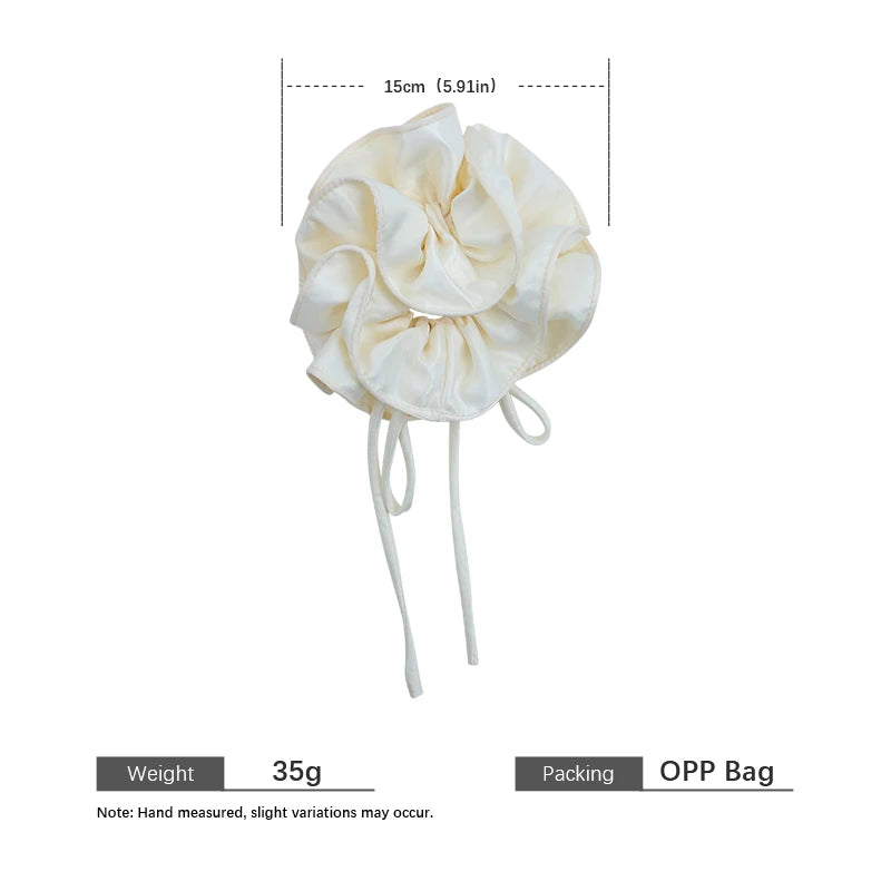 Fashion Solid Color Minimalistic Simple Scrunchies for Girls Ribbon Elegant Hair Ties for Women Ladies Hair Accessories Chic