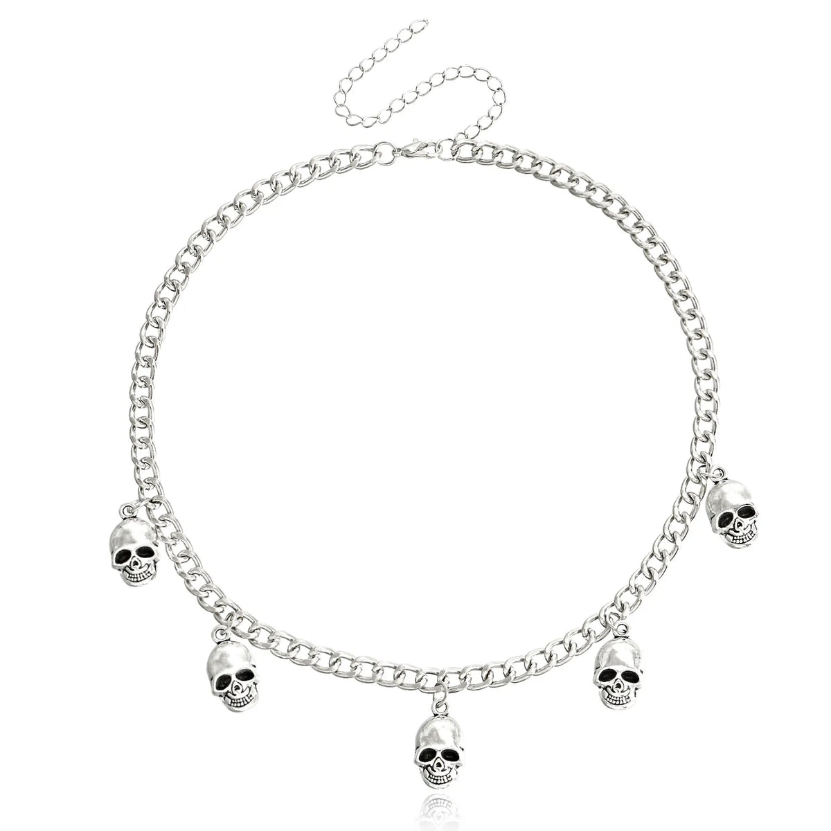 Fashion Skeleton Skull Gothic Punk Style Necklaces for Girls Trendy Halloween Spicy Jewelry for Women Ladies Accessories Chic