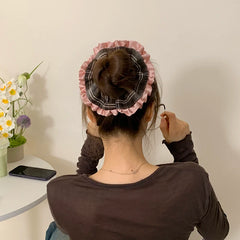 Elegant Gentle Plaid Dress Scrunchies for Girls Fashion Sweet Autumn Winter Hair Ties for Women Ladies Hair Accessories in Stock