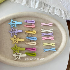 Simple Minimalistic Alligator Hair Clips for Baby Girls Solid Candy Color Sweet Cute Kawaii Alloy Material 5cm for Party