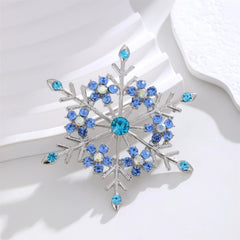 Fashion Snow Flake Sweet Elegent Princess Style Brooches for Girls Cute Glamorous Pins Jewelry for Women Ladies Accessories