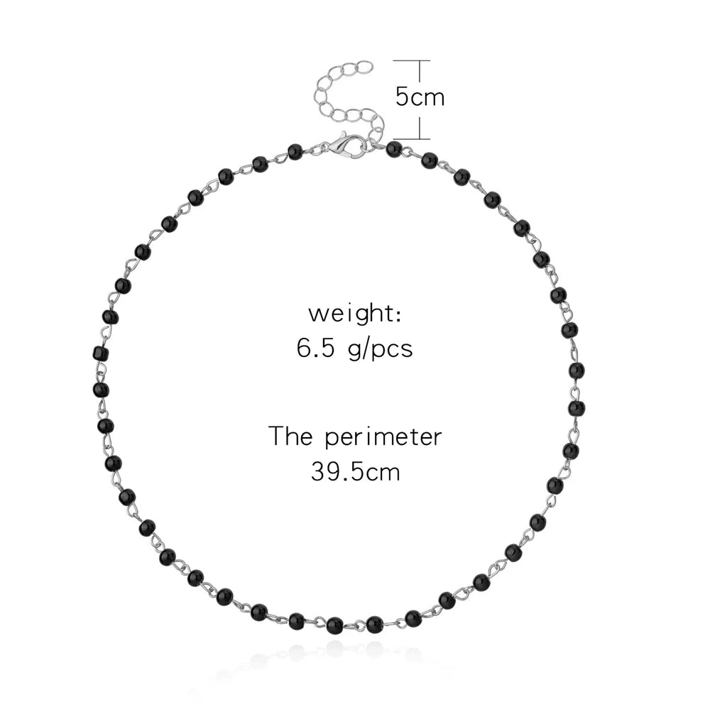 Simple Beads Fashion Choker Necklaces for Girls Glamorous Elegant Graceful Fine Jewelry for Women Ladies Accessories Wholesale