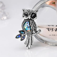 Fashion Retro Vintage Lustrous Animals Owl Brooches for Girls Stylish Trendy Glitter Pins Jewelry for Women Ladies Accessories
