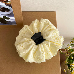 Girly Aesthetic Solid Color Double Duty Hair Claw Clips Scrunchies Sweet Fashion in Stock Hair Ties Hairpins Accessories for Kid