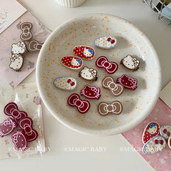 Fashion Trendy Cute Kitty Cat Hair Clips Sweet Animal Bowknot Alligators for Baby Girls for Party Hair Accessories Stock