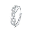 The opening is adjustable. / Silver