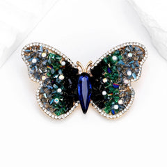 Fashion Trendy Glitter Butterfly Animals Stylish Brooches for Girls Elegant Dainty Glamorous Pins Jewelry for Women Accessories