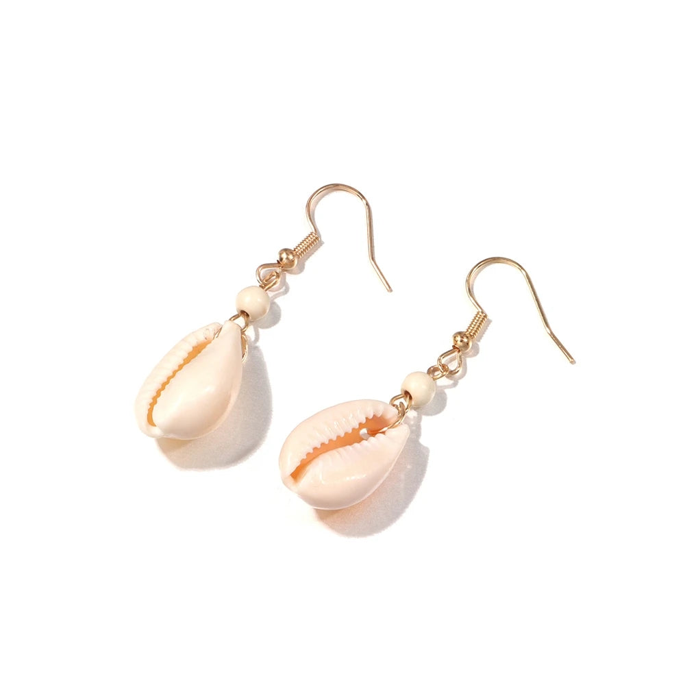 Fashion Shell Animals Drop Earrings for Girls Sweet Elegant Glamorous Boho Jewelry for Women Ladies Accessories Teenager Female