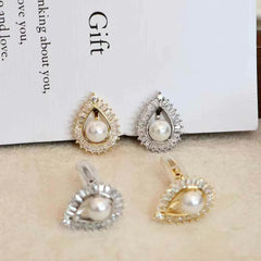 Luxury Glitter Simple Refined Artificial Clip on Earrings for Girls Minimalistic Trendy Jewelry for Women Ladies Accessories