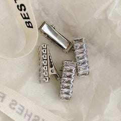 Hot Sale Mini Short Small Rhinestone Silver Alligator Glitter Fashion Minimalistic in Stock Hair Claw Clips Accessory for Women