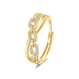 The opening is adjustable. / Gold